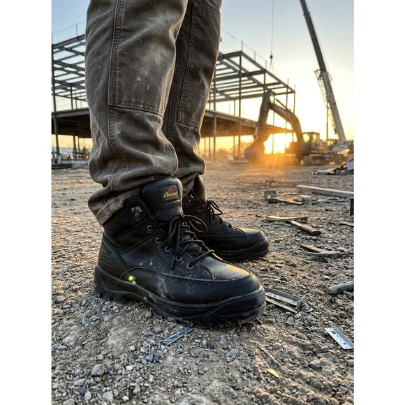 Thorogood Steel Toe Work Boots Men’s 9M Black Leather USA Made main image 9